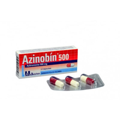 AZINOBIN 500 MGS X 3 TABLETAS