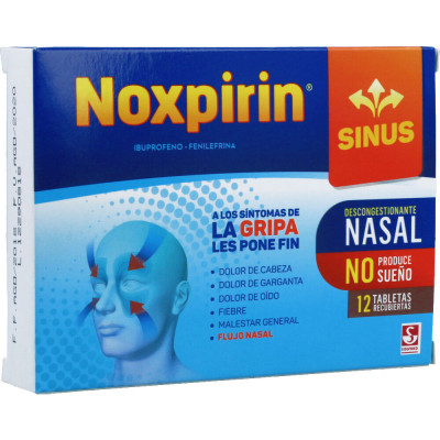 NOXPIRIN SINUS X 12 TABLETAS - DESCONGESTIONANTE NASAL