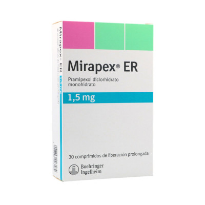 MIRAPEX ER 1.5 MGS X 30 COMPRIMIDOS DE LIBERACION PROLONGADA