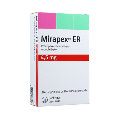 MIRAPEX ER 4.5 MGS X 30 COMPRIMIDOS DE LIBERACION PROLONGADA