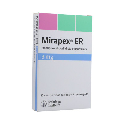 MIRAPEX ER 3 MGS X 10 COMPRIMIDOS DE LIBERACION PROLONGADA