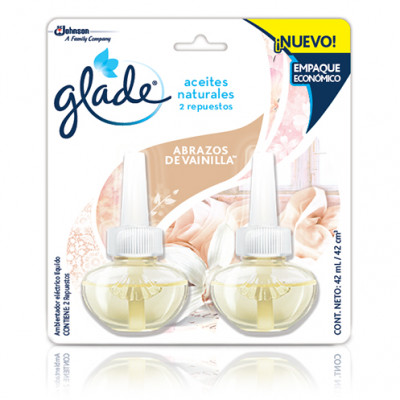 GLADE ABRAZOS DE VAINILLA X 2 REPUESTOS