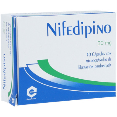 NIFEDIPINO 30 MGS X 30 CAPSULAS MICROGRANULO DE LIBERACION PROLONGADA
