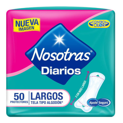 NOSOTRAS PROTECTORES DIARIOS LARGOS X 50 UNDS
