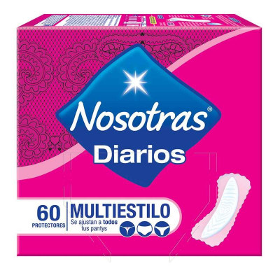 NOSOTRAS PROTECTORES DIARIOS MULTIESTILO LARGO X 60 + 20 UNDS