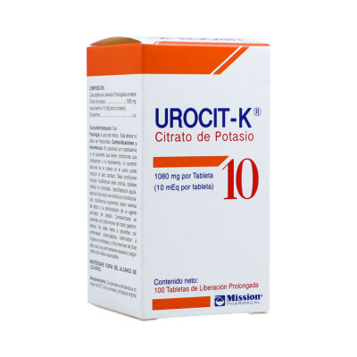 UROCIT-K 10 MGS X 100 TABLETAS