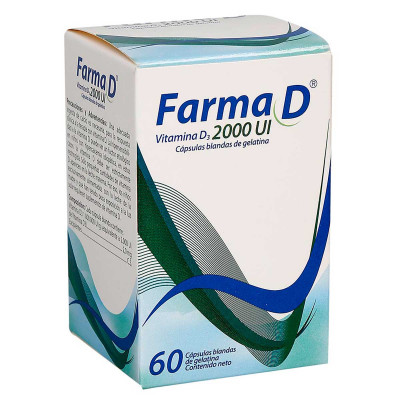 FARMA D 2000 UI (VITAMINA D) X 60 CAPSULAS BLANDAS DE GELATINA