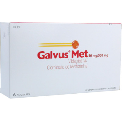 GALVUS MET 50/500 MGS X 28 COMPRIMIDOS RECUBIERTOS