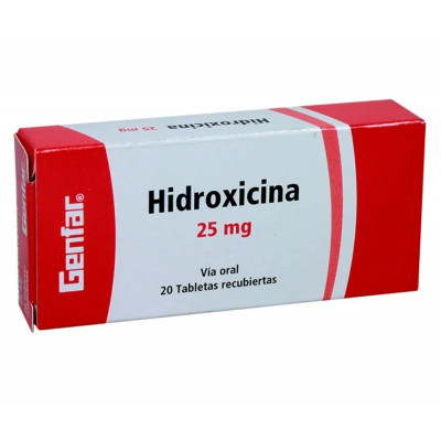 HIDROXICINA 25 MGS X 20 TABLETAS RECUBIERTAS - GF