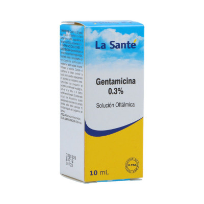 GENTAMICINA 0.3% GOTAS OFTALMICAS X 10 ML - LASANTE **