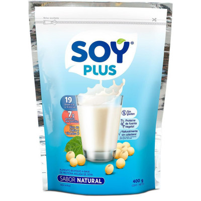 SOY PLUS NATURAL POLVO X 400 GRS