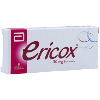 ERICOX 30 MGS X 10 TABLETAS RECUBIERTAS
