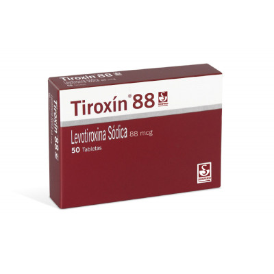 TIROXIN 88 MGS X 50 TABLETAS