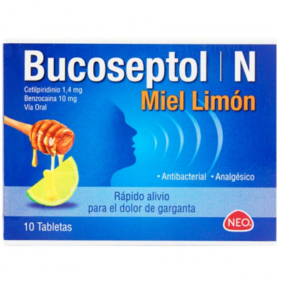 BUCOSEPTOL-N MIEL LIMON X 10 TABLETAS MASTICABLES