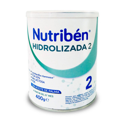 NUTRIBEN 2 HIDROLIZADA X 400 GRS - SIN ACEITE DE PALMA