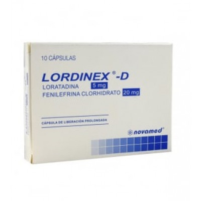 LORDINEX-D 5/20 MGS X 10 CAPSULAS **