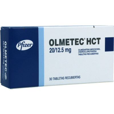 OLMETEC HCT 20/12.5 MGS X 30 TABLETAS