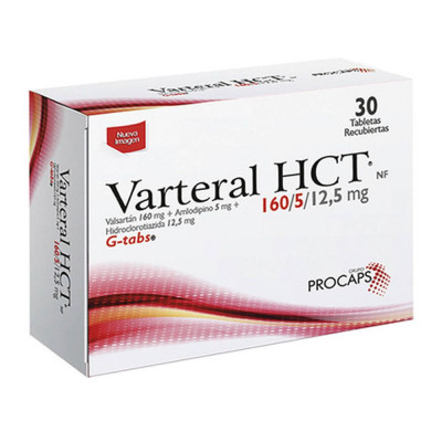 VARTERAL HCT 160/5/12.5 MGS X 30 TABLETAS RECUBIERTAS
