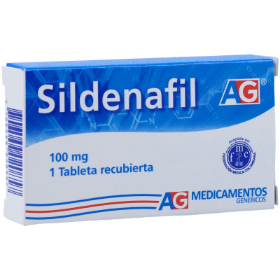 SILDENAFIL 100 MGS X 1 TABLETA RECUBIERTA - AG **