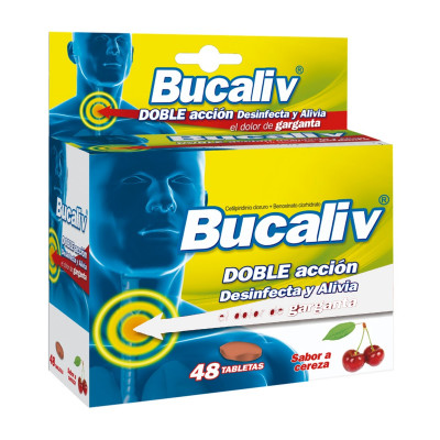 BUCALIV CEREZA X 48 TABLETAS MASTICABLES