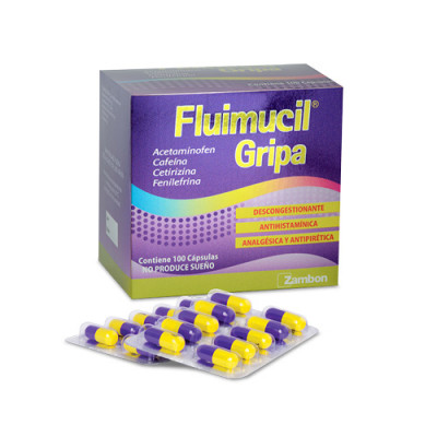 FLUIMUCIL GRIPA X 100 CAPSULAS