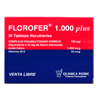 FLOROFER 1000 PLUS X 30 TABLETAS