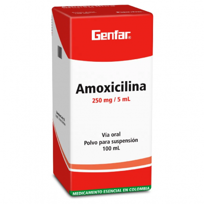 AMOXICILINA 250 MGS POLVO PARA SUSPENSION ORAL X 100 ML - GF **