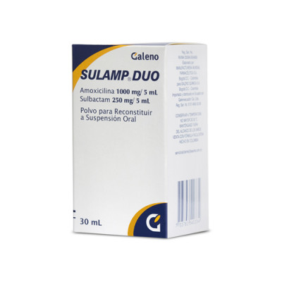 SULAMP DUO 1000/250 MGS SUSPENSION ORAL X 30 ML