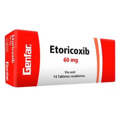 ETORICOXIB 60 MGS X 14 TABLETAS RECUBIERTAS - GF