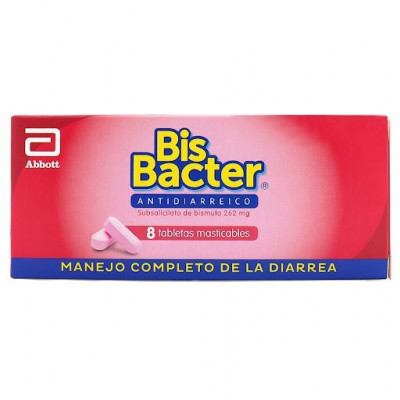 BISBACTER 262 MGS X 8 TABLETAS MASTICABLES