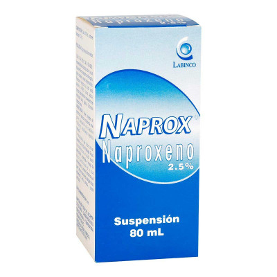 NAPROXENO 125 MGS (NAPROX 2.5%) SUSPENSION ORAL X 80 ML -LABINCO