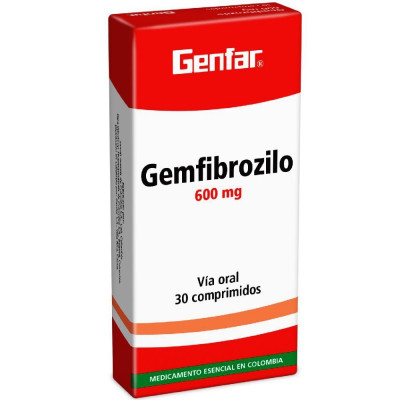 GEMFIBROZILO 600 MGS X 30 COMPRIMIDOS RECUBIERTOS - GF