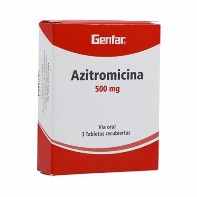 AZITROMICINA 500 MG X 3 TABLETAS RECUBIERTAS- GF