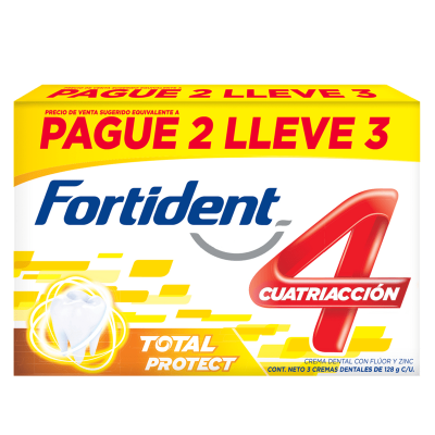 FORTIDENT CUATRIACCION TOTAL PROTECT X 128 GRS (PAGUE 2 LLEVE 3)