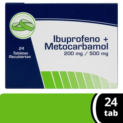 IBUPROFENO + METOCARBAMOL 200/500 MGS X 24 TABLETAS - PENTA **