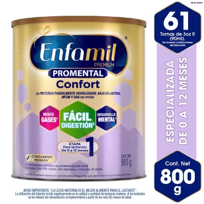 ENFAMIL PREMIUM PROMENTAL CONFORT DHA + MFGM ETAPA 1 X 800 GRS