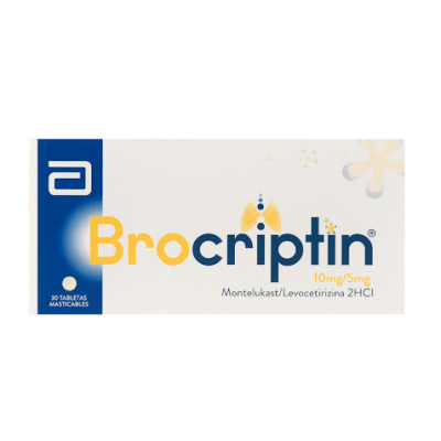 BROCRIPTIN 10/5 MGS X 30 TABLETAS MASTICABLES