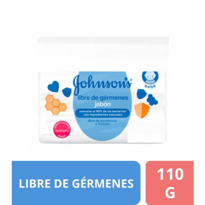 JABON JOHNSONS LIBRE DE GERMENES X 110 GRS