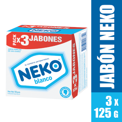 NEKO BLANCO JABON X 3 UNIDADES DE 125 GRS C/U