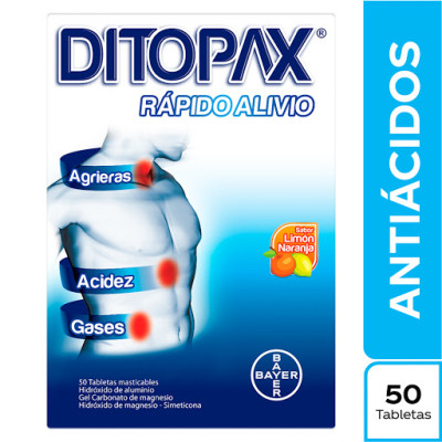 DITOPAX X 50 TABLETAS MASTICABLES
