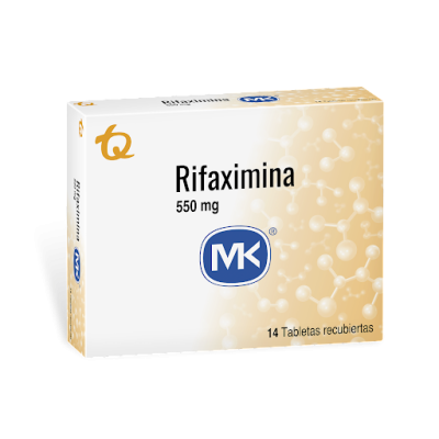 RIFAXIMINA 550 MGS X 14 TABLETAS RECUBIERTAS - MK **