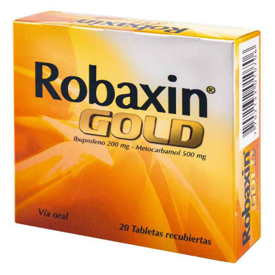 ROBAXIN GOLD X 20 TABLETAS RECUBIERTAS X DETALLADO