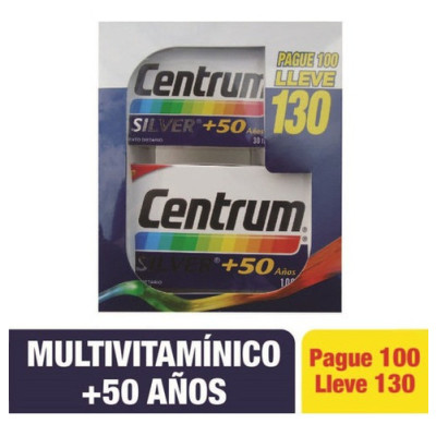 CENTRUM SILVER + 50 - LUTEINA X 100+30 TABLETAS