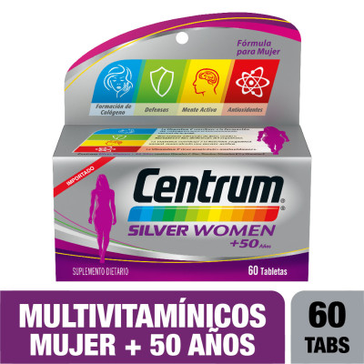 CENTRUM SILVER WOMEN + 50 AÑOS X 60 TABLETAS