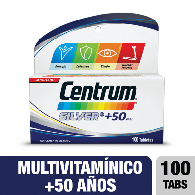 CENTRUM SILVER + 50 -LUTEINA X 100 TABLETAS