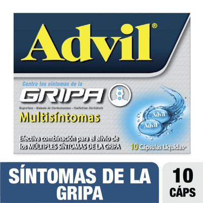 ADVIL GRIPA MULTISINTOMAS X 10 CAPSULAS LIQUIDAS
