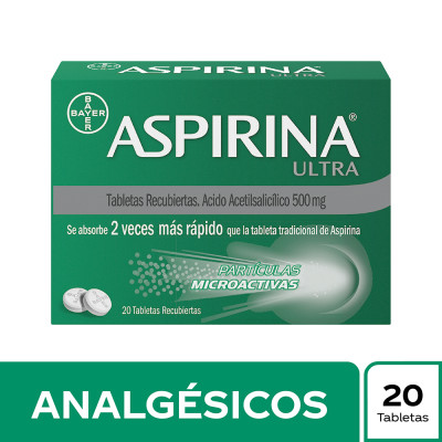 ASPIRINA ULTRA 500 MGS X 20 TABLETAS