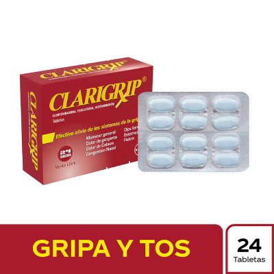 CLARIGRIP X 24 TABLETAS X DETALLADO