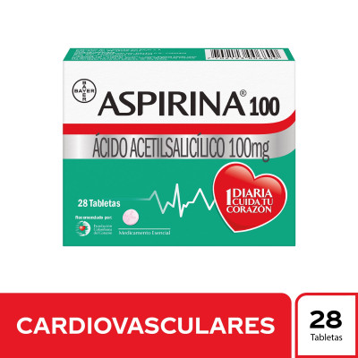 ASPIRINA 100 MGS X 28 TABLETAS