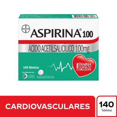 ASPIRINA 100 MG X 140 TABLETAS